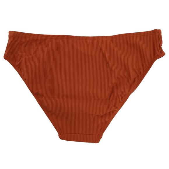 Andie Swim Bikini Bottom Ribbed Orange Sire NEW - Picture 3 of 6